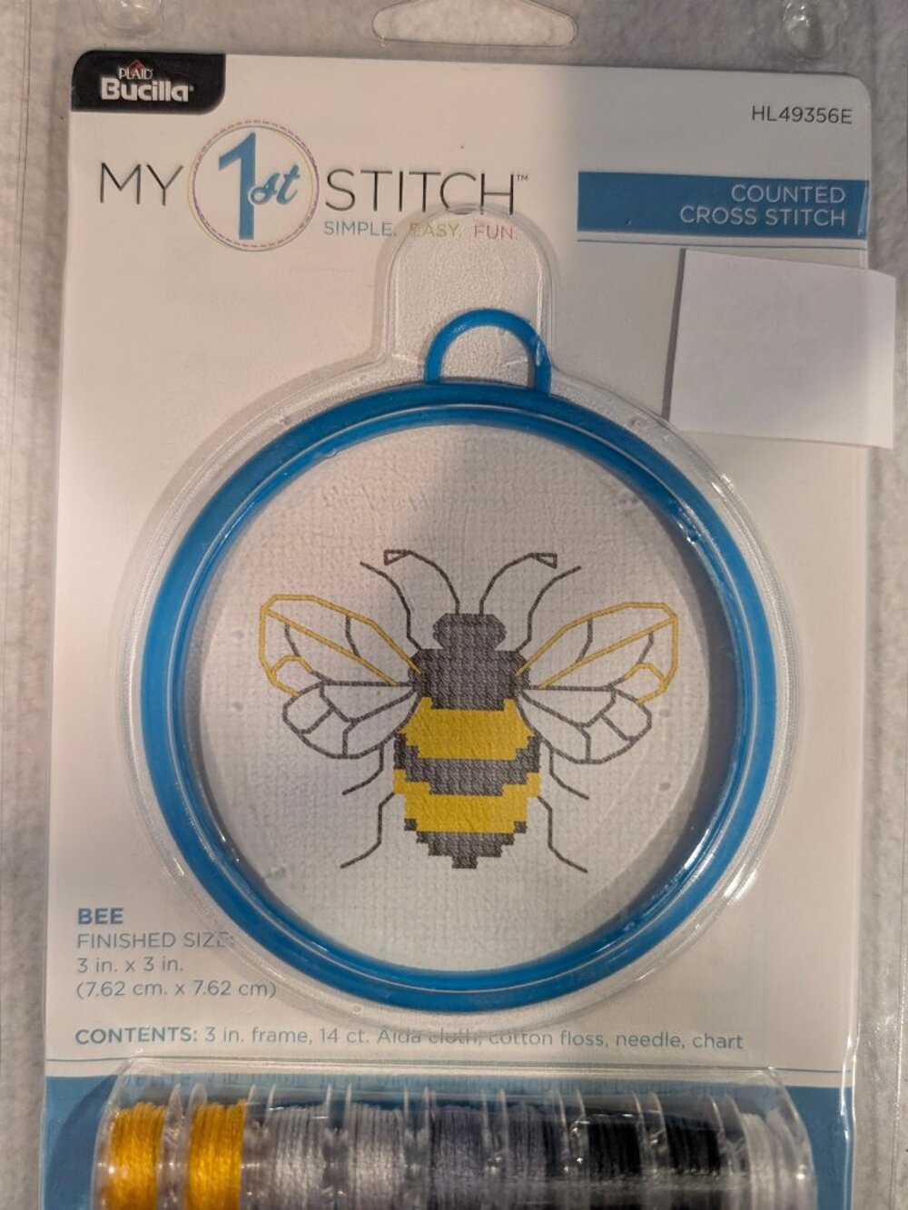 Bucilla My 1st Stitch Bee Cross Stitch Kit Cottagecore DIY Craft BNIP - 1217